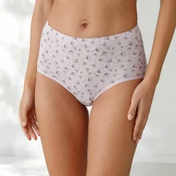 Culotte coton forme maxi unie prune et imprimée pissenlit - lot de 7