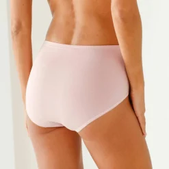 Culotte coton forme maxi unie tons nude - lot de 7