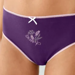 Culotte coton forme midi imprimé motif floral assortis – Lot de 4 -