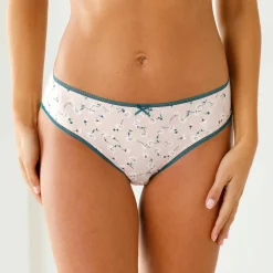Culotte coton stretch forme midi imprimé 