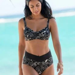 Culotte de bain imprimé Cidra - taille haute