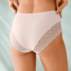 Culotte forme maxi coton uni stretch et dentelle - lot de 3