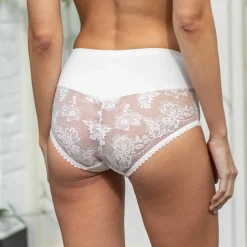 Culotte forme maxi taille haute dentelle stretch et microfibre Orotelli - lot de 2