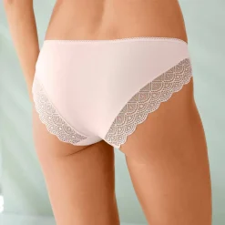 Culotte forme midi coton uni stretch et dentelle - lot de 3