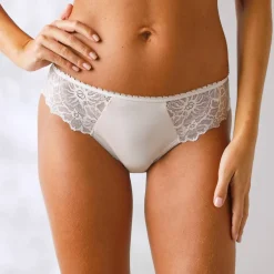 Culotte forme midi microfibre et dentelle stretch - lot de 2