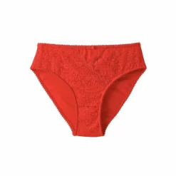 Culotte forme midi taille haute dentelle stretch et tulle Guspini - lot de 2