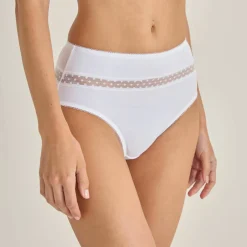 Culotte haute microfibre et tulle plumetis effet seconde peau Paia - lot de 2