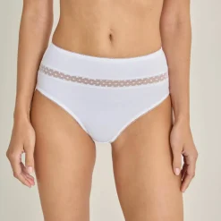 Culotte haute microfibre et tulle plumetis effet seconde peau Paia - lot de 2