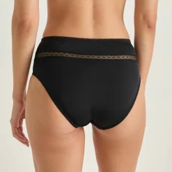 Culotte haute microfibre et tulle plumetis effet seconde peau Paia - lot de 2
