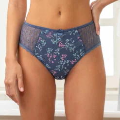 Culotte maxi coton dentelle imprimé bouquet Coria - lot de 2