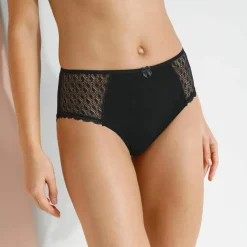Culotte maxi coton dentelle unie Coria - lot de 2