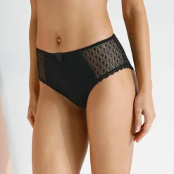Culotte maxi coton dentelle unie Coria - lot de 2