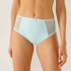 Culotte maxi dentelle coton uni et imprimé fleurs Tropea - lot de 4
