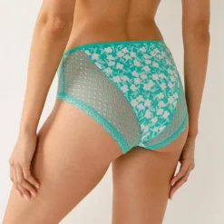 Culotte maxi dentelle coton uni et imprimé fleurs Tropea - lot de 4