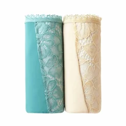 Culotte microfibre et dentelle stretch forme maxi taille haute - lot de 2