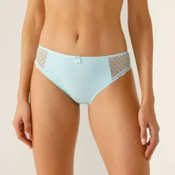 Culotte midi dentelle coton uni et imprimé fleurs Tropea - lot de 4