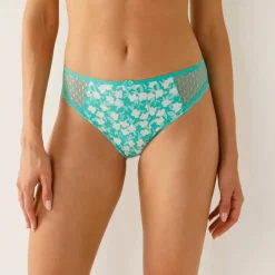 Culotte midi dentelle coton uni et imprimé fleurs Tropea - lot de 4
