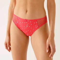 Culotte midi dentelle coton uni et imprimé pois Tropea - lot de 4