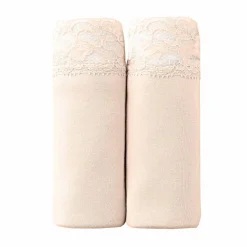 Culotte panty coton et dentelle - lot de 2