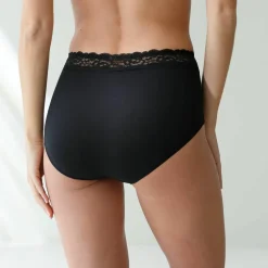 Culotte supermaxi coton stretch ceinture dentelle - lot de 2