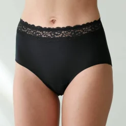Culotte supermaxi coton stretch ceinture dentelle - lot de 2