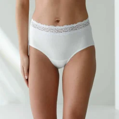 Culotte supermaxi coton stretch ceinture dentelle - lot de 2