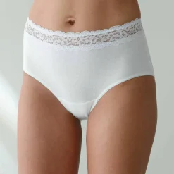 Culotte supermaxi coton stretch ceinture dentelle - lot de 2
