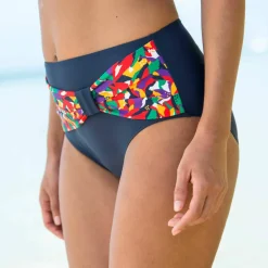 Culotte taille haute drapée imprimée, Toboki