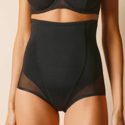 Culotte taille haute maille et tulle gainant