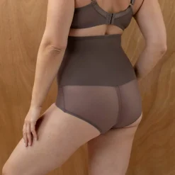 Culotte taille haute maille et tulle gainant