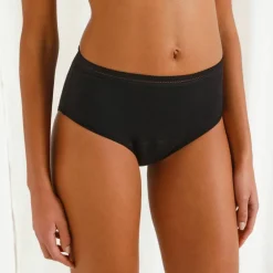 Culotte taille haute menstruelle en coton biologique (**) lavable - flux abondant