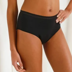 Culotte taille haute menstruelle en coton biologique (**) lavable - flux abondant
