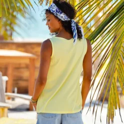 Débardeur macramé, coton-viscose