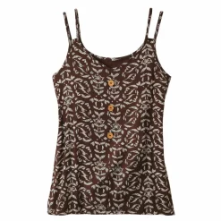 Débardeur maille imprimée, liens épaules
