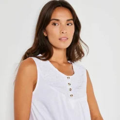Débardeur à plastron macramé