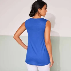 Débardeur à plastron macramé