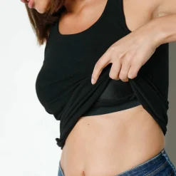 Débardeur post-opératoire à brassière intégrée en coton stretch
