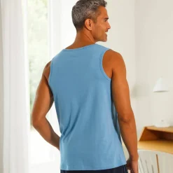Débardeur pyjama imprimé placé coton