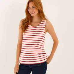 Débardeur rayé, maille jersey