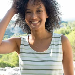 Débardeur rayé, maille jersey