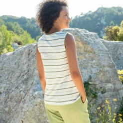 Débardeur rayé, maille jersey