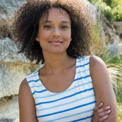 Débardeur rayé, maille jersey