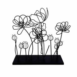 Déco fleurs métal filaire GM