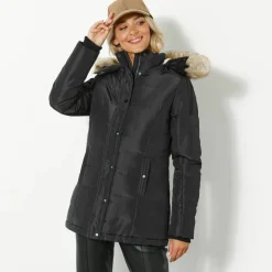 Doudoune à capuche imperméable, doublée polaire sherpa
