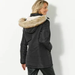 Doudoune à capuche imperméable, doublée polaire sherpa