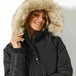 Doudoune à capuche imperméable, doublée polaire sherpa