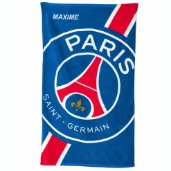 Drap de bain enfant PSG® personnalisable, éponge et velours coton - 320g/m2