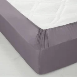 Drap-housse uni coton bonnet 32 cm