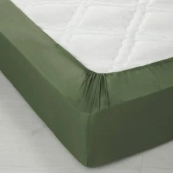 Drap-housse uni coton bonnet 32 cm