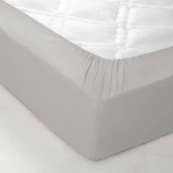 Drap-housse uni coton grands bonnets 40 cm